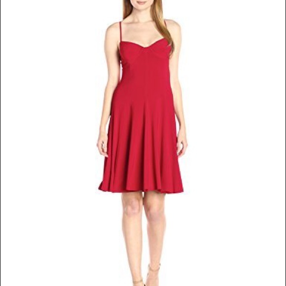Norma Kamali Dresses & Skirts - Norma Kamali Red Underwire Dress to Knee Sz S